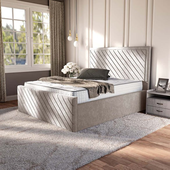 Oxford Upholstered Bed - Seal Grey Naples