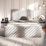 Oxford Upholstered Bed - Seal Grey Naples