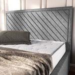 Oxford Upholstered Bed - Silver Chenille