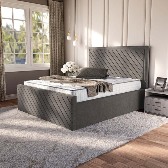 Oxford Upholstered Bed - Slate Grey Naples