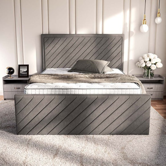 Oxford Upholstered Bed - Slate Grey Naples