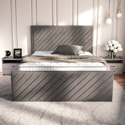 Oxford Upholstered Bed - Slate Grey Naples