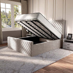 Oxford Upholstered Ottoman Bed - Seal Grey Naples