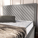 Oxford Upholstered Ottoman Bed - Silver Linoso