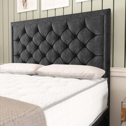 Panama Divan Bed - Black Chenille