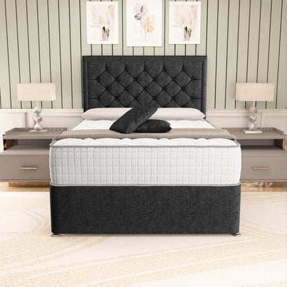 Panama Divan Bed - Black Chenille