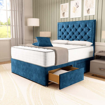 Panama Divan Bed - Blue Coniston