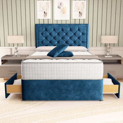 Panama Divan Bed - Blue Coniston