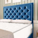 Panama Divan Bed - Blue Plush Velvet