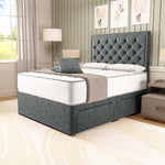 Panama Divan Bed - Charcoal Chenille