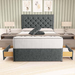 Panama Divan Bed - Charcoal Chenille