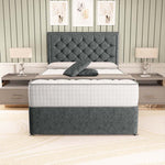 Panama Divan Bed - Charcoal Chenille