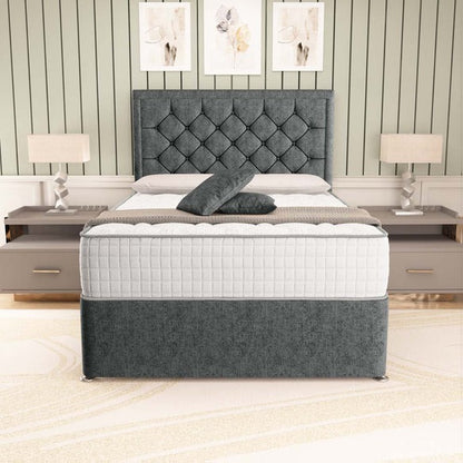 Panama Divan Bed - Charcoal Chenille