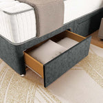 Panama Divan Bed - Charcoal Chenille