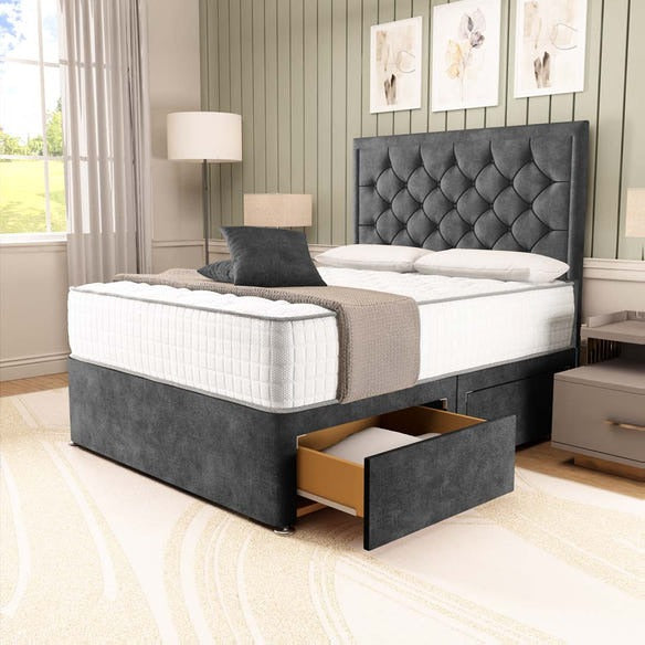 Panama Divan Bed - Charcoal Coniston