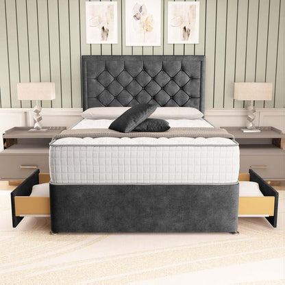 Panama Divan Bed - Charcoal Coniston