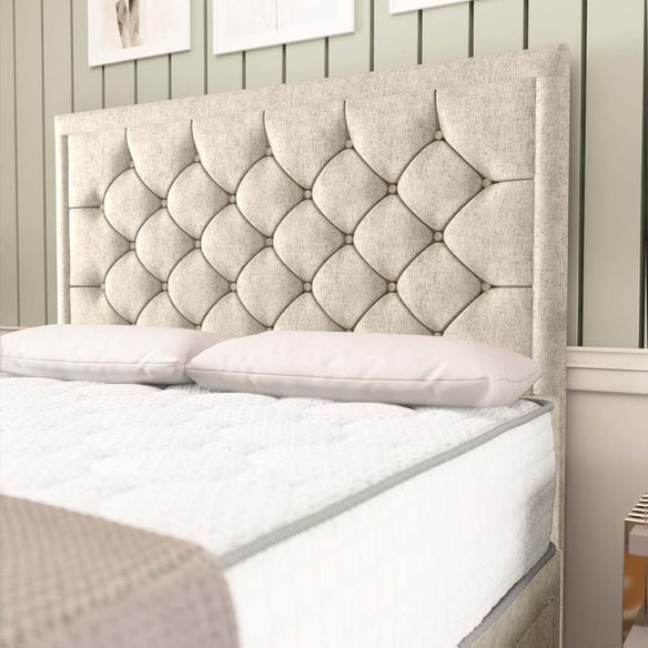 Panama Divan Bed - Cream Chenille