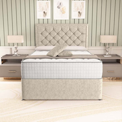 Panama Divan Bed - Cream Chenille