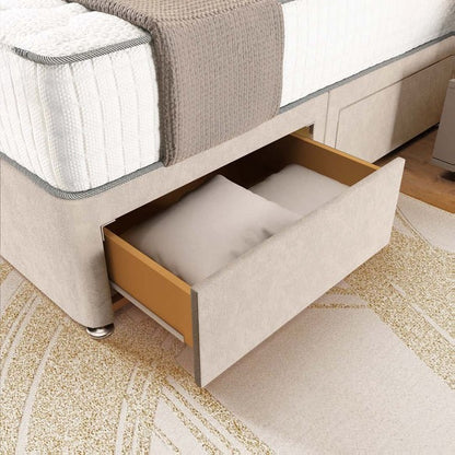Panama Divan Bed - Cream Naples