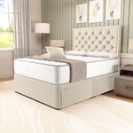 Panama Divan Bed - Cream Plush Velvet