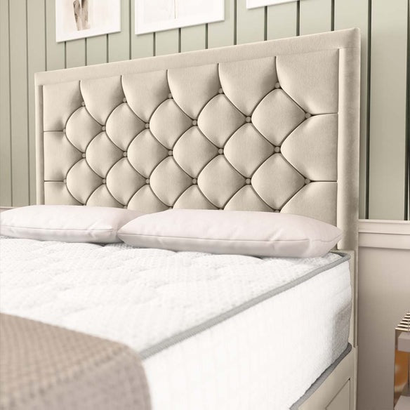 Panama Divan Bed - Cream Plush Velvet