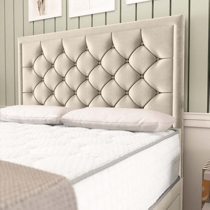 Panama Divan Bed - Cream Plush Velvet
