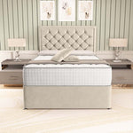 Panama Divan Bed - Cream Plush Velvet