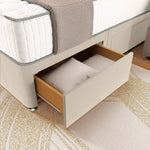 Panama Divan Bed - Cream Plush Velvet