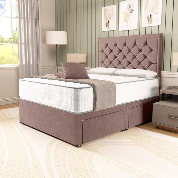 Panama Divan Bed - Mauve Naples