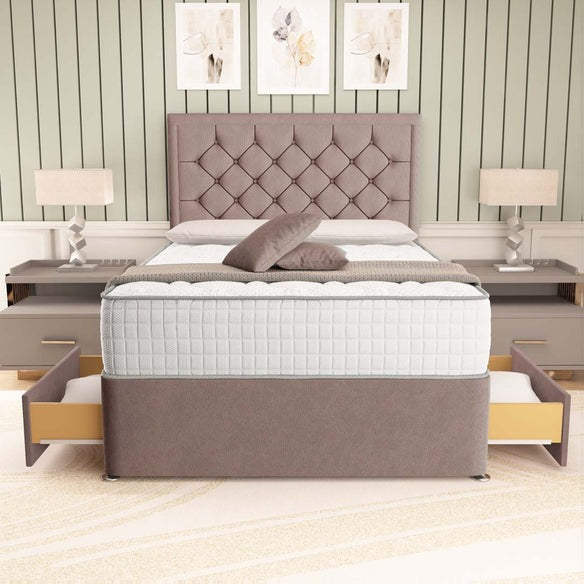 Panama Divan Bed - Mauve Naples