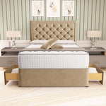 Panama Divan Bed - Mink Plush Velvet