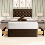 Panama Divan Bed - Mocca Plush Velvet