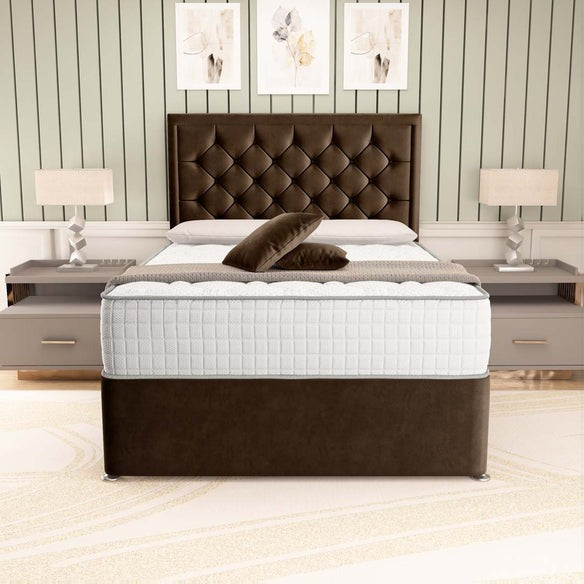 Panama Divan Bed - Mocca Plush Velvet