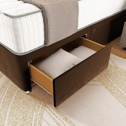 Panama Divan Bed - Mocca Plush Velvet