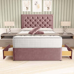 Panama Divan Bed - Pink Plush Velvet