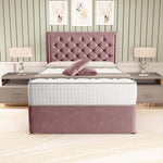 Panama Divan Bed - Pink Plush Velvet