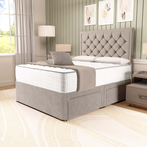 Panama Divan Bed - Seal Grey Naples