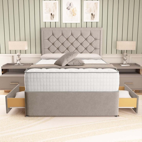 Panama Divan Bed - Seal Grey Naples