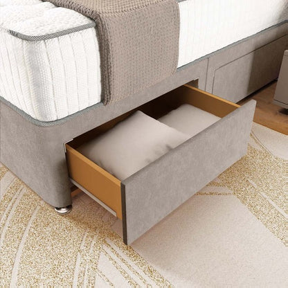 Panama Divan Bed - Seal Grey Naples