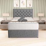 Panama Divan Bed - Silver Chenille