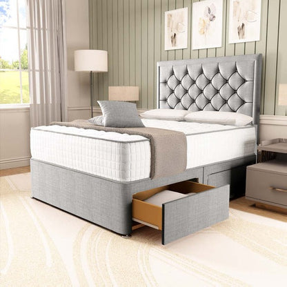 Panama Divan Bed - Silver Linoso