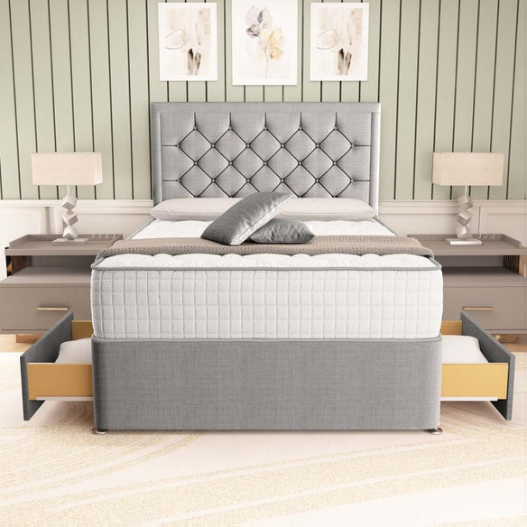Panama Divan Bed - Silver Linoso