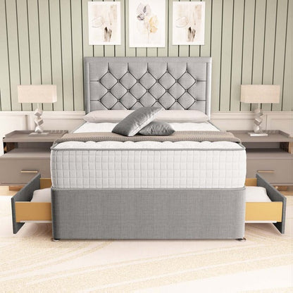 Panama Divan Bed - Silver Linoso
