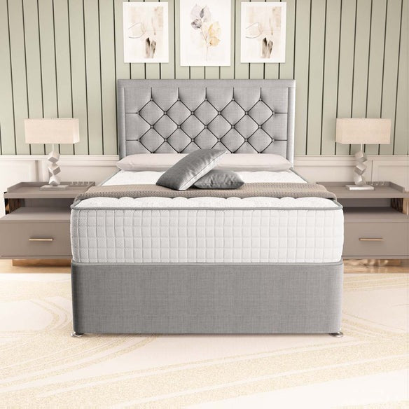Panama Divan Bed - Silver Linoso