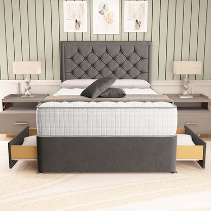 Panama Divan Bed - Slate Grey Naples