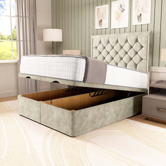 Panama Ottoman Divan Bed - Almond Coniston