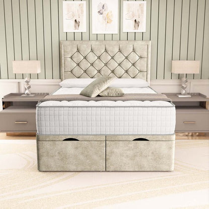 Panama Ottoman Divan Bed - Almond Coniston