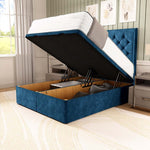 Panama Ottoman Divan Bed - Blue Coniston