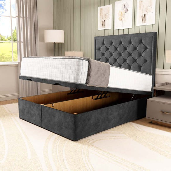 Panama Ottoman Divan Bed - Charcoal Coniston