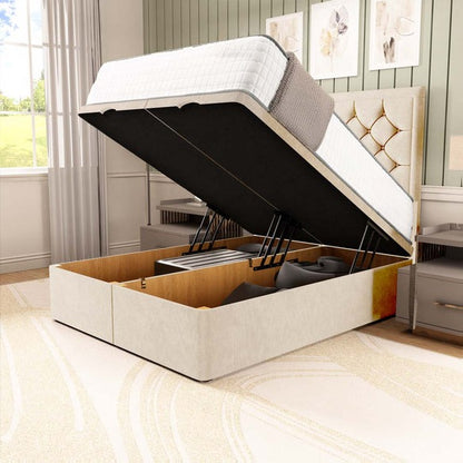 Panama Ottoman Divan Bed - Cream Naples